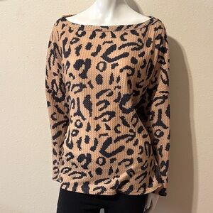 Leopard Print Off-Shoulder Top